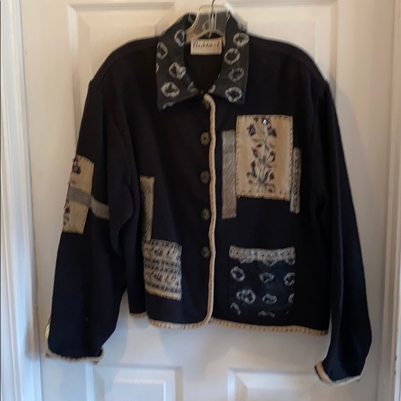 Flashback Jackets & Blazers - Flashback L Vintage black patchwork jacket.